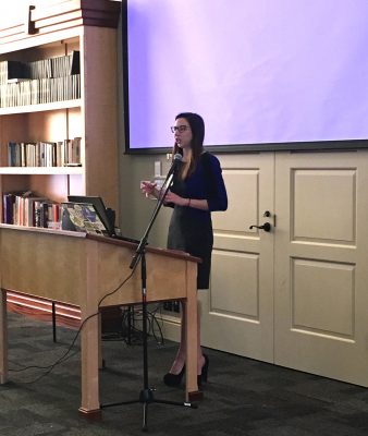 Jordan Kovacs, graduating UCMA Vice President, begins the program with a short speech about learning from our failures.